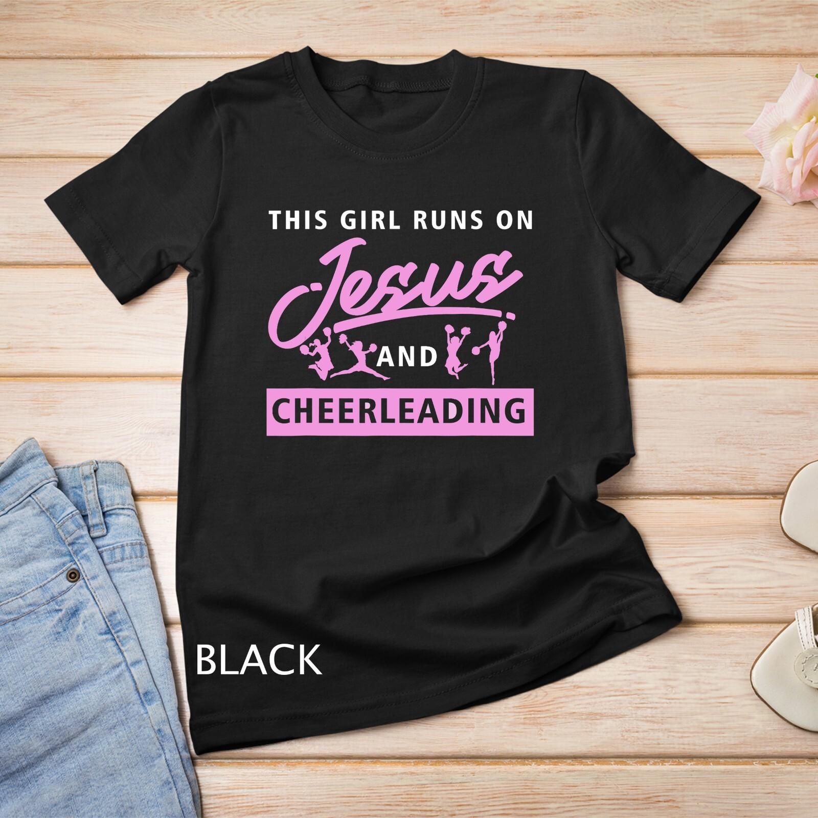 Cool Cheerleader Art For Women Girl Cheerleading Jesus Cheer Unisex T-Shirt Mens Womens Tees Top 2XL