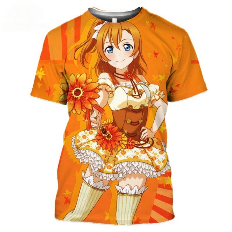 Anime Love Live! T Shirt Women Men's Casual Harajuku Short Sleeve Japanese Streetwear