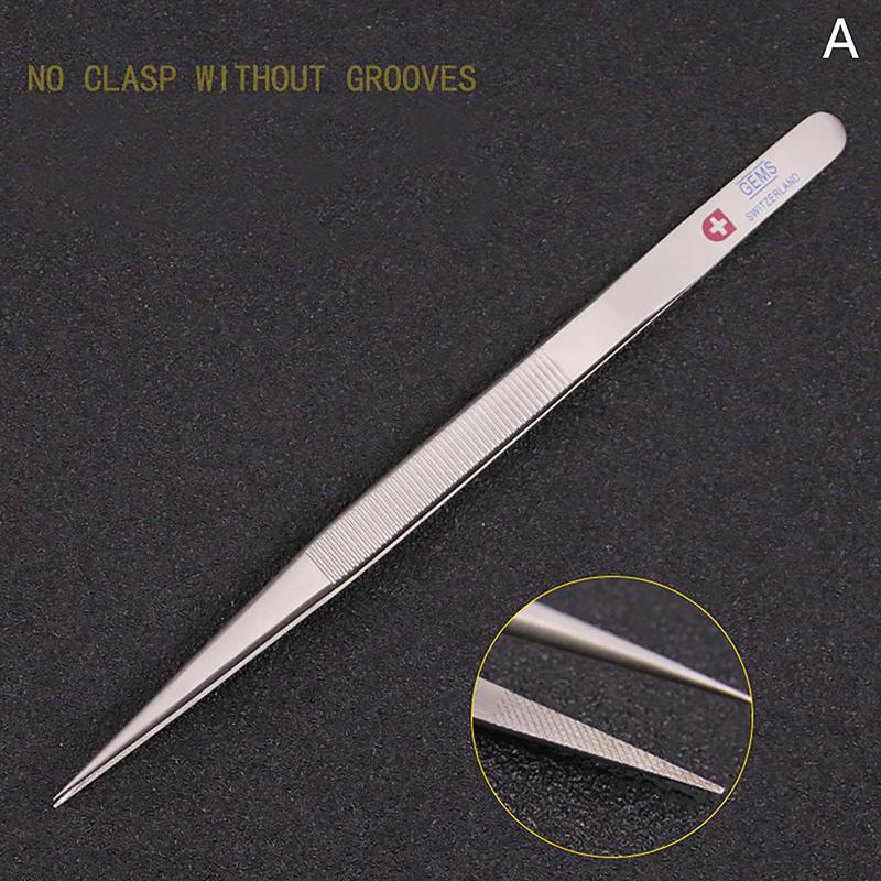 Jewelry Making Tool Tweezers Concave Groove Diamond Stainless Steel Adjustable Craft Tools For Jeweler