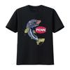 PENN Attrezzatura da Pesca Logo Aziendale Maglietta Nera da Uomo Taglia S 3XL con Stampa di Pesce Cool vintage Lavata Traspirante Comoda