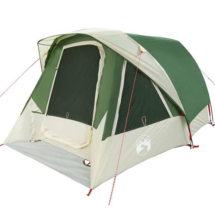 6 Person Family Cabin Tent Green Waterproof