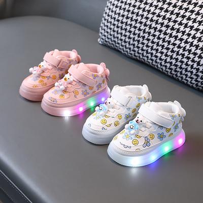 Spring Children's LED Lighting Shoes New Girls' Casual Shoes Anti Slip Boys' Sports Shoe Fashion Girls' Shoe Comfort Boys' Shoes