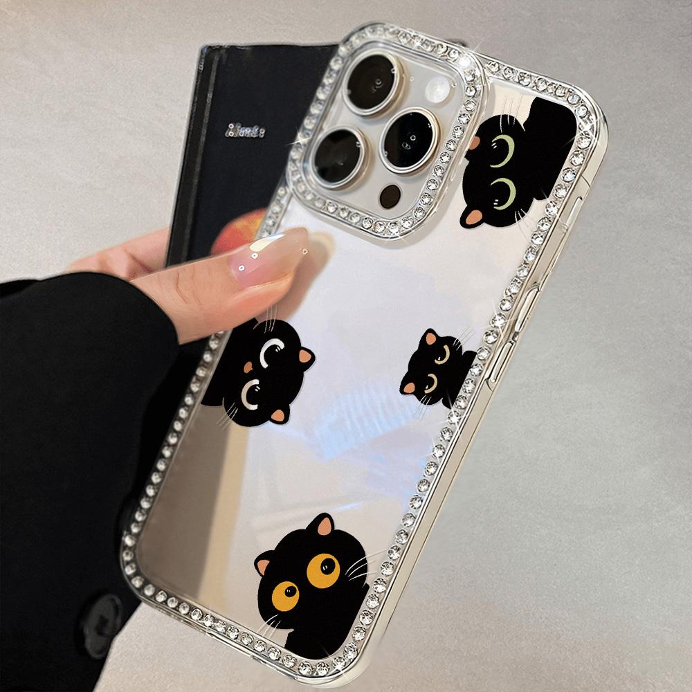 Bracelet Chain Phone Case For iPhone 17 16 15 13 14 for 17Air 17 12 14 16 Pro 17 14 16 Pro Max Sparking Diamond Cute Pattern Hard Cover With Lanyard