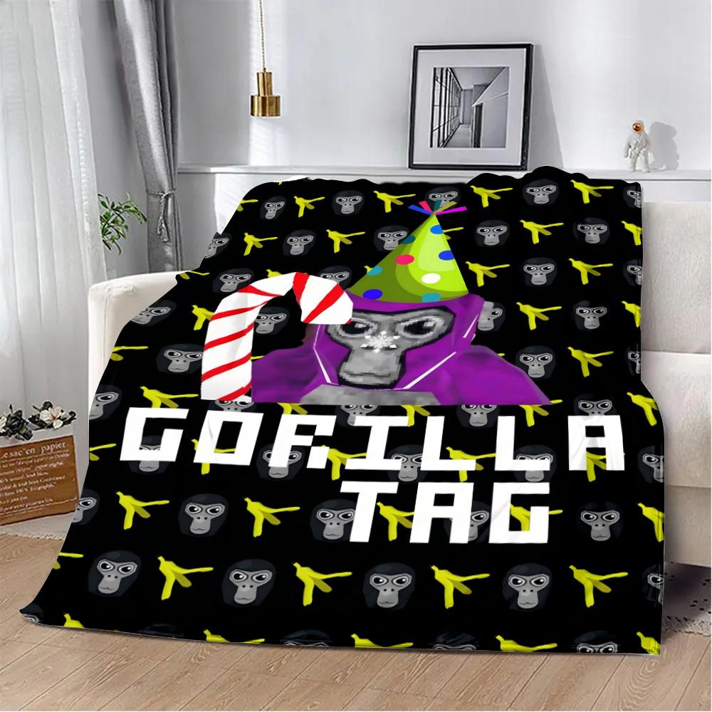 

Cartoon Novelty Cool Gorilla tag Printed Blanket Picnic Blankets Warm Blanket Soft Comfortable Blanket Home Travel Birthday Gift 30x40in