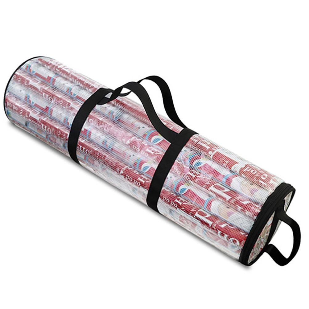 Christmas Gift Storage Bag Portable Wrapping Paper Storage Bag Durable Christmas Organizer with Carrying Handles