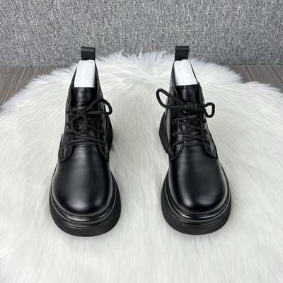 Thick-soled Fashion Versatile Fashion Boots Spring and Autumn New High-top Fried Street Round Head Lace-up Martin Boots
