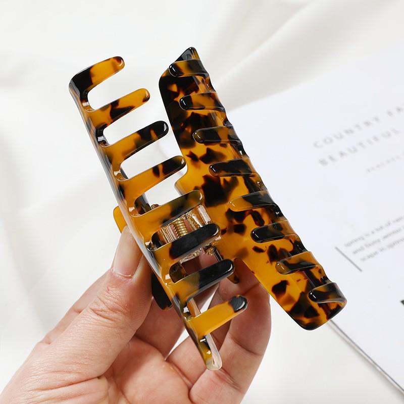 Women Hair Accessories Fashion Large Size Rectangle Acetate Hair Claws Colourful Marbling Ponytail Acetic Claw Clips For Girls