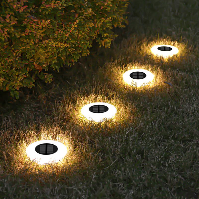 1/4Pcs Solar Lawn Lamp IP65 Waterproof Outdoor Floor Light Bright Landscape Lighting for Garden Yard Driveway Patio Decor
