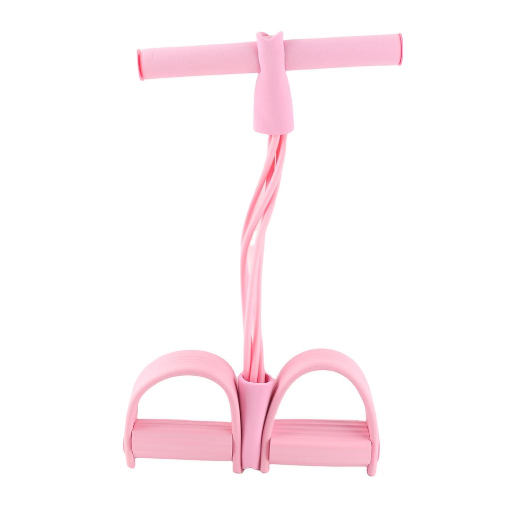 4 Tube Elastic Pull Rope Sit Up Training Pedal Resistance Band   Stretching Fitness Equipment