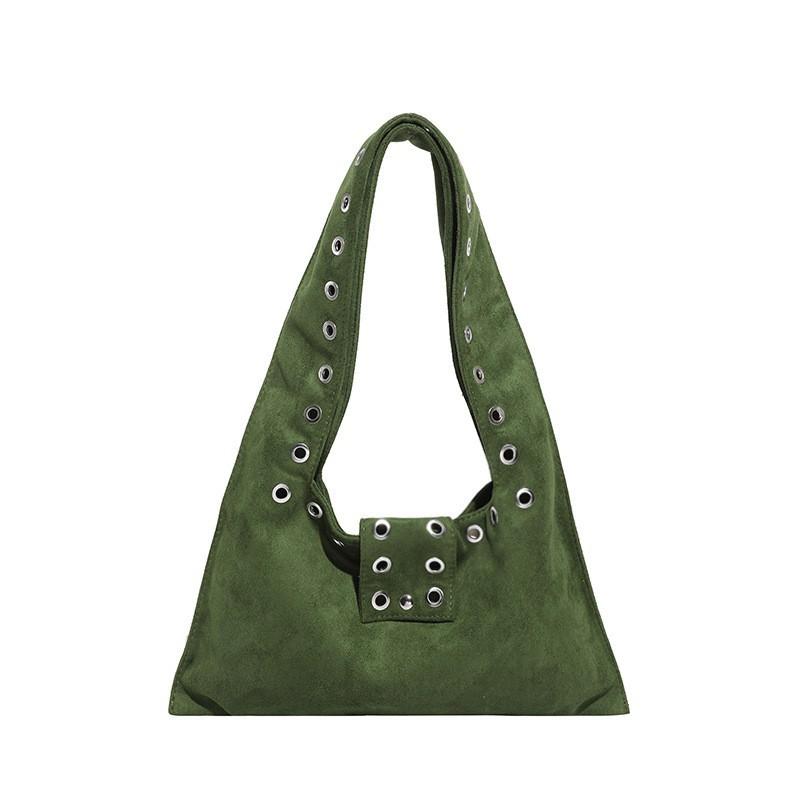 Retro Rivet Bag Armpit Motorcycle Style Hand Dumpling Niche Design One-shoulder Tote