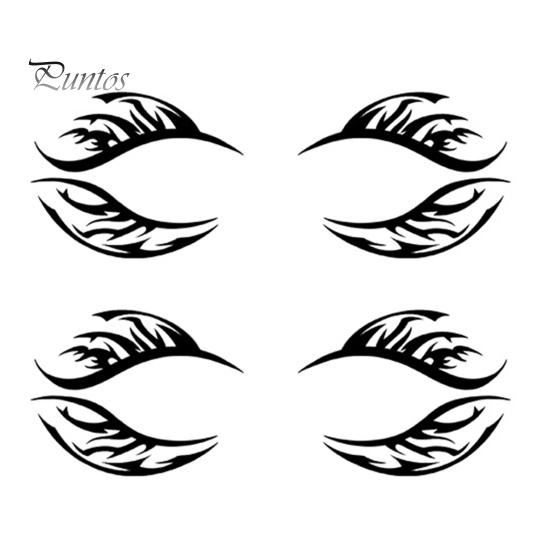 Cosmetic Transfers for Adults 2 Pairs Halloween Eye Tattoo Stickers, Waterproof Temporary Face Decals with Ghostly Decorations Pumpkin Bat Spider Web,