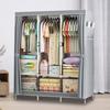 Yousheng Foldable Wardrobe Closet Reinforced Steel Pipes Dustproof Simple Installation Bedroom Clothes Hanging Wardrobe Storage Closet