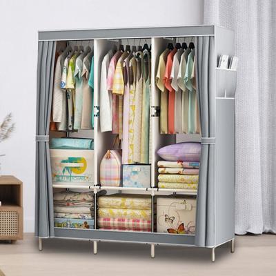 Yousheng Foldable Wardrobe Closet Reinforced Steel Pipes Dustproof Simple Installation Bedroom Clothes Hanging Wardrobe Storage Closet