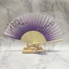 Folding Fan with Tassel Style Chinese Bamboo Hand-painted Flower Leaf Print Dance Performance Photo Props