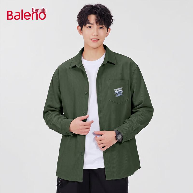 Baleno Men's Corduroy Long Sleeve Casual Shirt