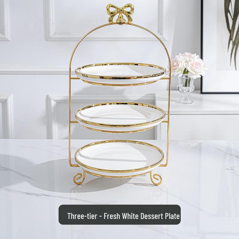 

Three-Tier Butterfly Ceramic Dessert Stand