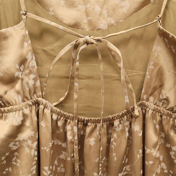 SNIDEL SWFO201036 Overall handle satin jacquard Cami one piece 1 Beige Women Used