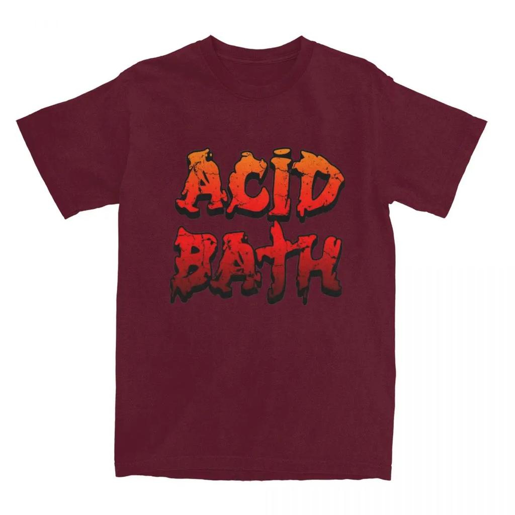 Funny Acid Bath T-Shirts Men Women's Cotton Sludge Metal Band Tee Shirt Graphic Printed Clothing