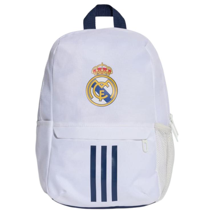 Adidas Real Madrid 9.96L Printed Logo Polyester Backpack Kids Backpack White KC3816 White
