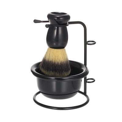 Shaving Brush Stand & Bowl Set Metal Shaving Brush Holder Soap Bowl Mug Plastic for Men Beard Removal Tools
