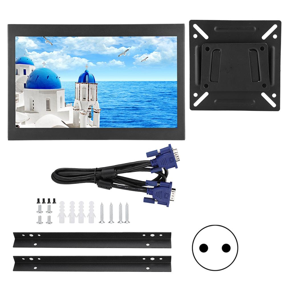 13.3 Inch Full HD 16:9 Widescreen All Metal Embedded Industrial Monitor Full Interface Input