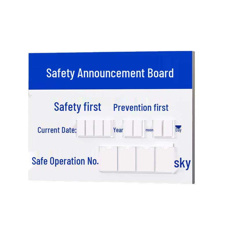Safety Information Display Board with Card Slot