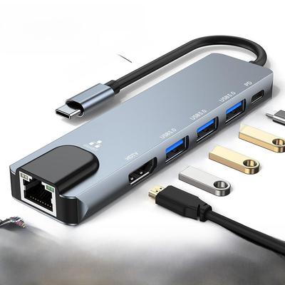 Cross-Border Type-C Multi-Interface Expansion Hub: 5-in-1 USB 3.0 Gigabit Splitter