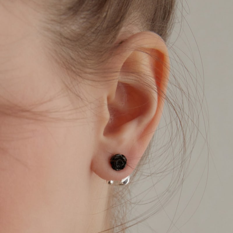 Tatiana (925 Silver) Standard Rose Ear Jacket Earrings EC3043