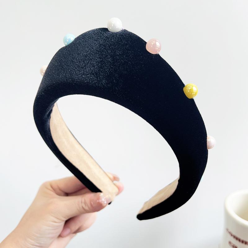

Velvet Headband For Women European And American New British Retro Hairpin Headband For Girls Home Leisure Headwear