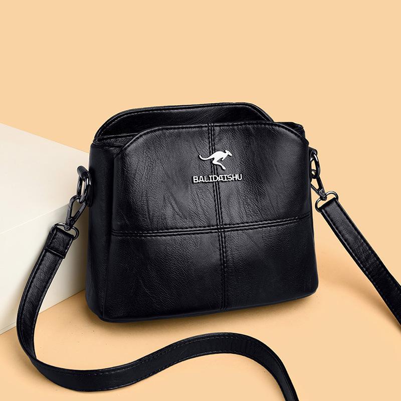Single-shoulder Crossbody Mom Bag - Simple and Versatile, Featuring A Patchwork Design for Middle-aged Moms
