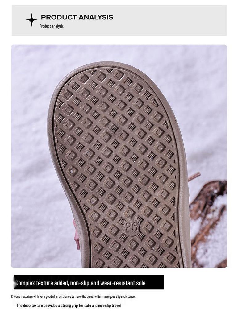 2025 Kids' Trendy Velvet Cotton Snow Boots for Older Girls - New Winter Arrivals