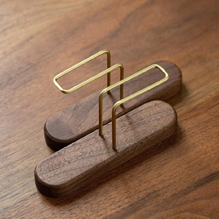 Walnut Wood Filter Storage for Coffee Brewing Fan Shape Filtering Paper Rack