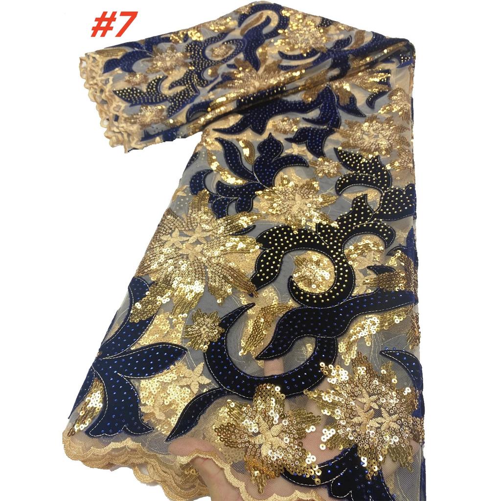 Fashion African Velvet Lace Fabrics 2025 High Quality Women Party Women Embroidery Nigerian French Lace Materials For Wedding