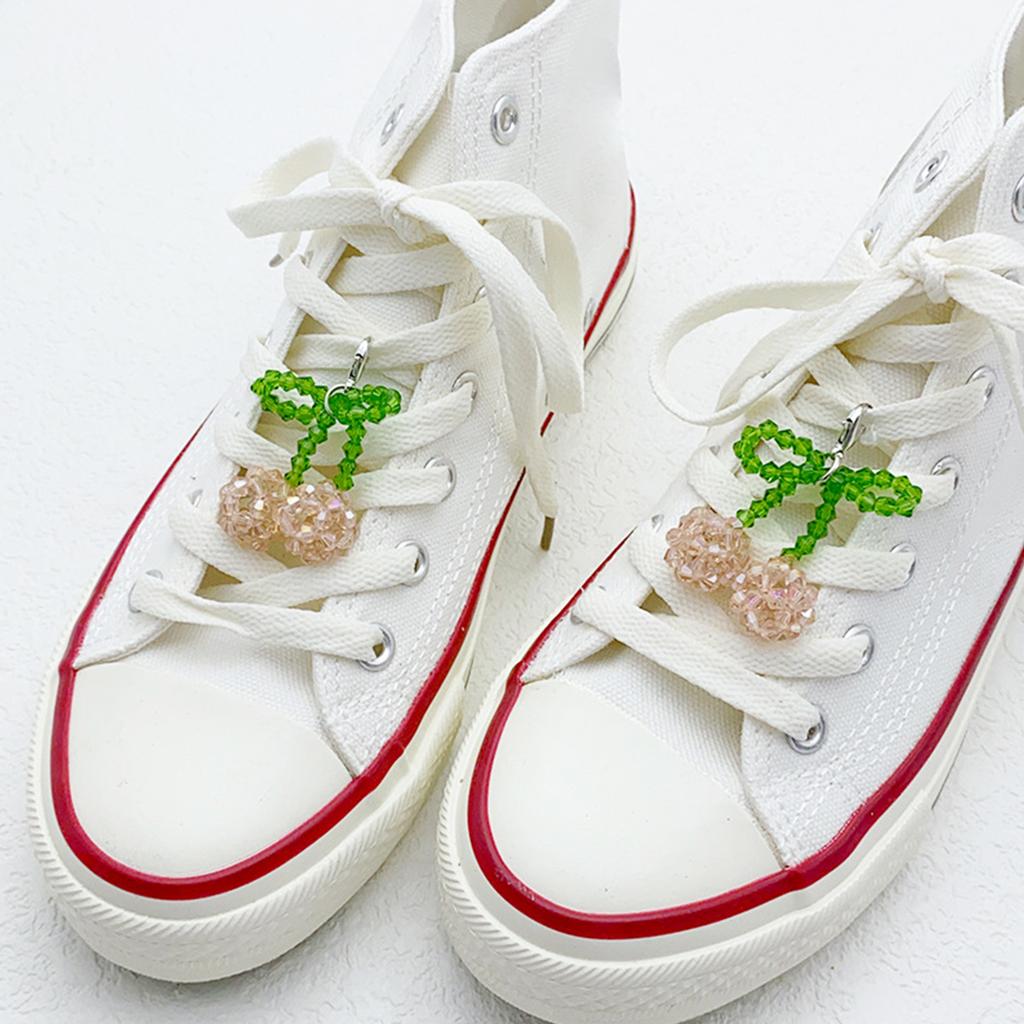 2 STK Stilvoller Kirschschuh-Anhänger Kirsch-Anhänger Herz Taschenanhänger Moderner Taschenanhänger Elegante Kirsch-Schlüsselanhänger für Schuh