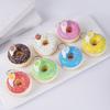 Keychain Pendant Donut Shape Soft Elastic Feel Quick Rebound Squeeze Toy Safe PVC Stress Relief Fidget Toy