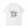Cute cartoon shark fun printed Tshirt short sleeved round neck fashionable casual Womens Tshirt