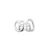 Euro-American Style Gold Hollow Heart Two-Tone Grillz for Daily Street Hip Hop Teeth Decoration