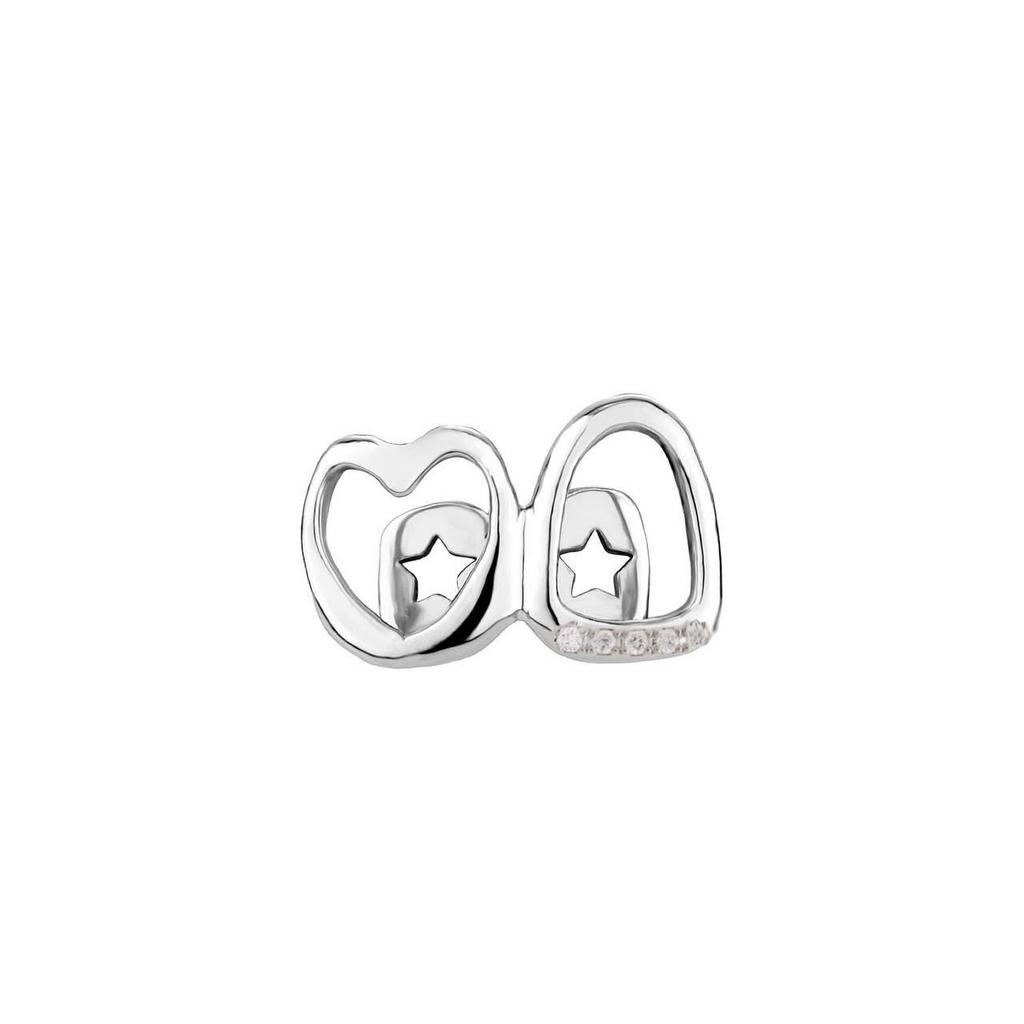 Euro-American Style Gold Hollow Heart Two-Tone Grillz for Daily Street Hip Hop Teeth Decoration