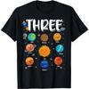 Solar System Planets Three 3 Years Old 3rd Birthday Boy T-Shirt(1)