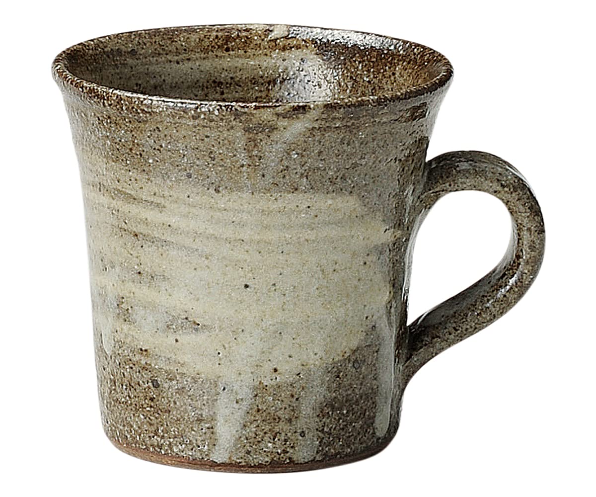 

Marui Seito Shigaraki Ware Ash Brush Mug (Gray) Ceramic, 250ml Capacity