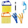 Removable Washable Dusting and Slit Cleaning Brush Set for Air Conditioner Vents, Blinds, and Windows