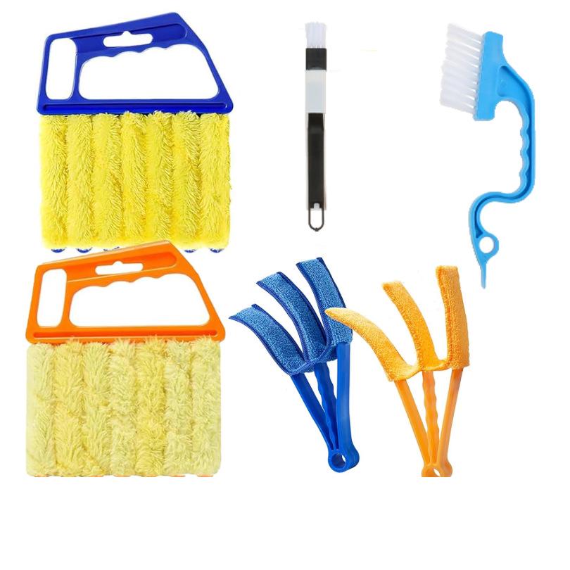 Removable Washable Dusting and Slit Cleaning Brush Set for Air Conditioner Vents, Blinds, and Windows