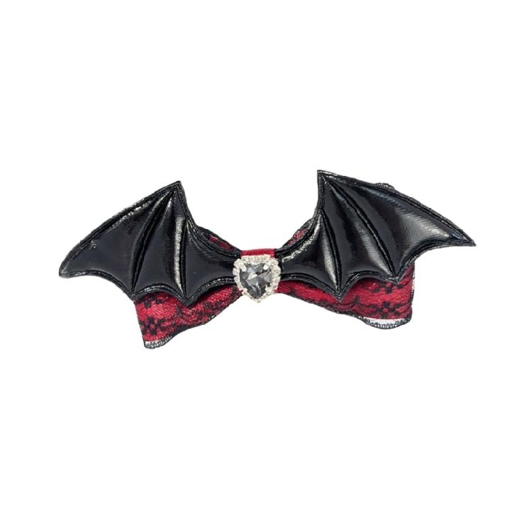 

Bat Wing Hair Clip Novelty Lace Bows Hairpin Female Hairclip Halloween Headdress Lace Bows Hair Barrettes бордовий