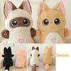 Japan Anime Cat Plushie Stuffed Siamese Kitten Animals Black Cats Throw Pillow School Nap Sleeping Pillowtoys Kids