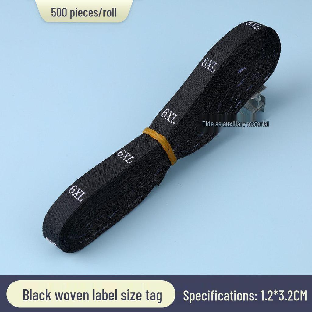 Universal Size Clothing with Labels: Size, Number, Digit, Fabric, Woven, and Roll Packaging
