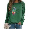 Women Casual Printing Long Sleeve Sweatshirt Pullover Shirts Top Blouse