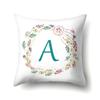 Polyester Pillowcase Simple Home Furnishing 26 English Letter Printed Pillowcase Car Cushion Waist Cushion Cover