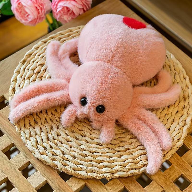 Red Tail Spider Plush Toy Simulated Insect Doll Festival  Funny Tricky Festival