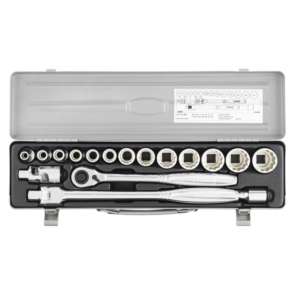 TONE Socket Wrench Drive 17 Silver Set, 12.7mm (1/2 TONE Socket Wrench Drive 17 Silver Set, 12.7mm (1/2