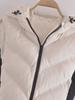 2023 Autumn/Winter Women's Street Fashion Press-glued Color-block Hooded Cotton Vest